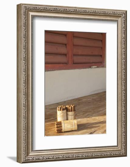 Cuba. Vinales. Handmade Cigars are for Sale at a Home-Brenda Tharp-Framed Photographic Print