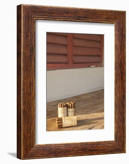 Cuba. Vinales. Handmade Cigars are for Sale at a Home-Brenda Tharp-Framed Photographic Print