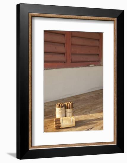 Cuba. Vinales. Handmade Cigars are for Sale at a Home-Brenda Tharp-Framed Photographic Print