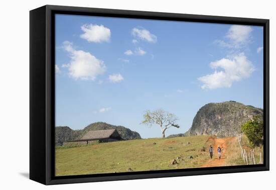 Cuba, Vinales, Valley with Tobacco Farms and Karst Hills-Merrill Images-Framed Premier Image Canvas