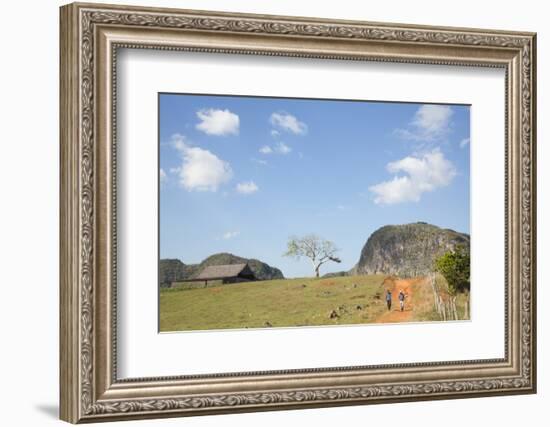 Cuba, Vinales, Valley with Tobacco Farms and Karst Hills-Merrill Images-Framed Photographic Print