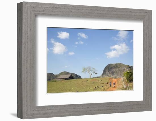 Cuba, Vinales, Valley with Tobacco Farms and Karst Hills-Merrill Images-Framed Photographic Print