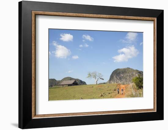Cuba, Vinales, Valley with Tobacco Farms and Karst Hills-Merrill Images-Framed Photographic Print
