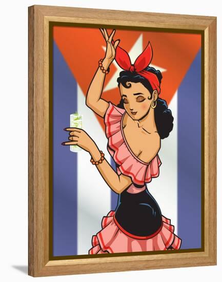 Cuban Chica-Harry Briggs-Framed Premier Image Canvas