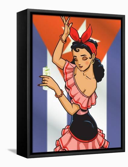 Cuban Chica-Harry Briggs-Framed Premier Image Canvas