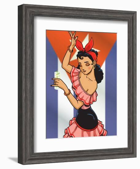 Cuban Chica-Harry Briggs-Framed Giclee Print