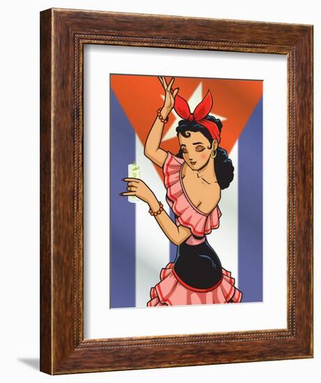 Cuban Chica-Harry Briggs-Framed Giclee Print