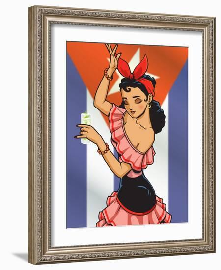 Cuban Chica-Harry Briggs-Framed Giclee Print