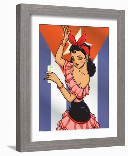 Cuban Chica-Harry Briggs-Framed Giclee Print