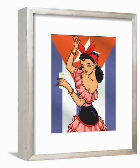 Cuban Chica-Harry Briggs-Framed Premium Giclee Print