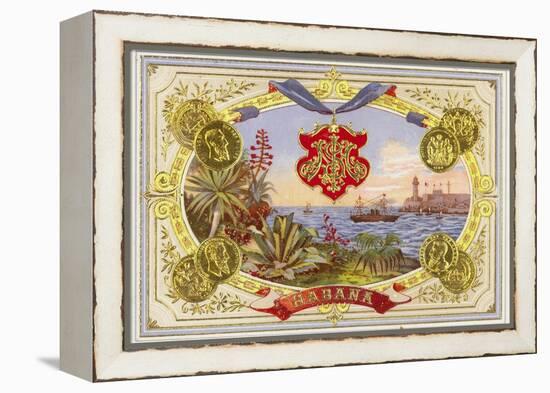 Cuban Cigar Box Label-null-Framed Premier Image Canvas