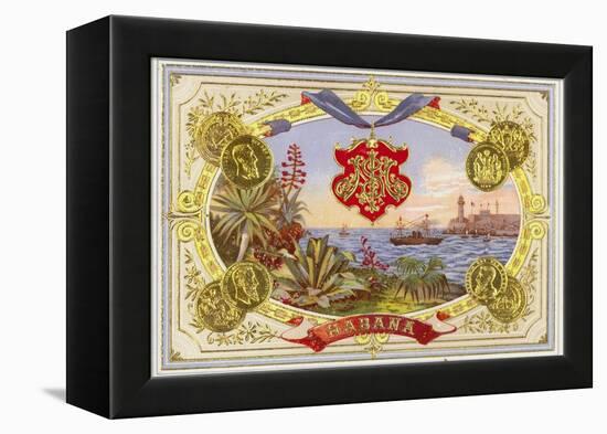 Cuban Cigar Box Label-null-Framed Premier Image Canvas