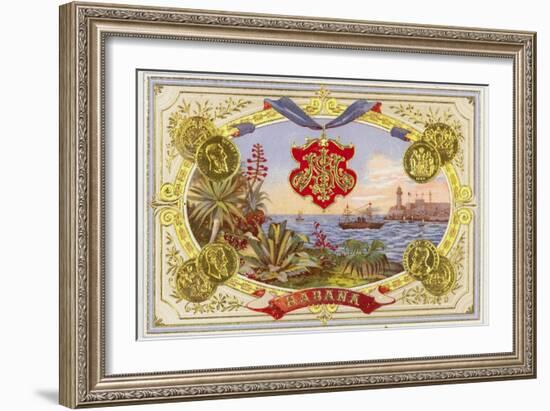 Cuban Cigar Box Label-null-Framed Giclee Print