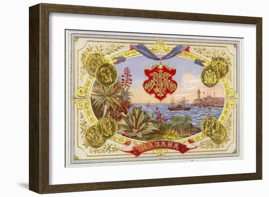 Cuban Cigar Box Label-null-Framed Giclee Print