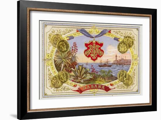 Cuban Cigar Box Label-null-Framed Giclee Print