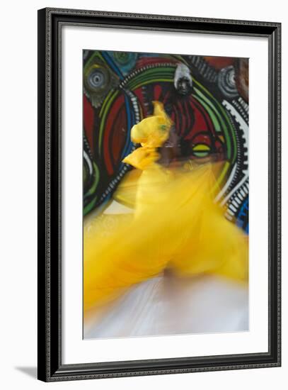 Cuban Dancer in Motion, Callejon De Hamel, Cuba-Adam Jones-Framed Photographic Print