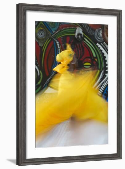 Cuban Dancer in Motion, Callejon De Hamel, Cuba-Adam Jones-Framed Photographic Print