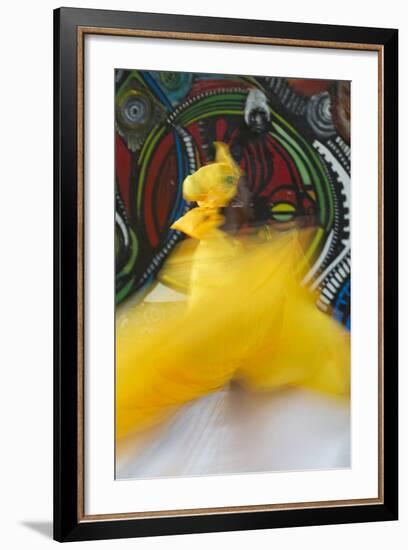 Cuban Dancer in Motion, Callejon De Hamel, Cuba-Adam Jones-Framed Photographic Print