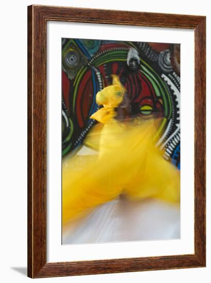 Cuban Dancer in Motion, Callejon De Hamel, Cuba-Adam Jones-Framed Photographic Print