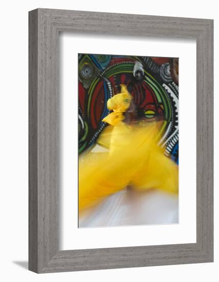 Cuban Dancer in Motion, Callejon De Hamel, Cuba-Adam Jones-Framed Photographic Print