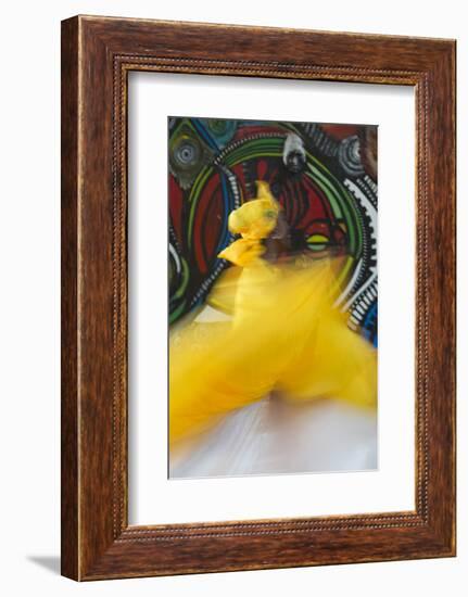 Cuban Dancer in Motion, Callejon De Hamel, Cuba-Adam Jones-Framed Photographic Print