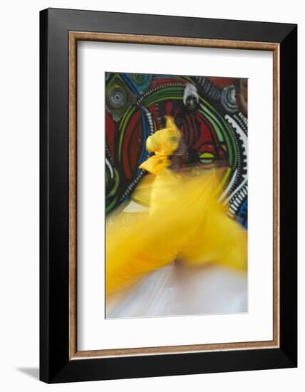 Cuban Dancer in Motion, Callejon De Hamel, Cuba-Adam Jones-Framed Photographic Print