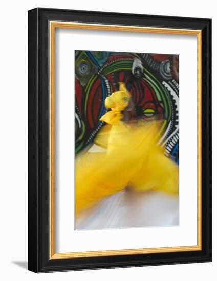 Cuban Dancer in Motion, Callejon De Hamel, Cuba-Adam Jones-Framed Photographic Print