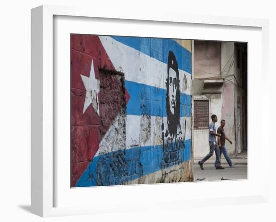 Cuban Flag Mural, Havana, Cuba-Jon Arnold-Framed Photographic Print