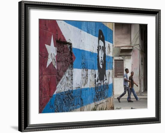 Cuban Flag Mural, Havana, Cuba-Jon Arnold-Framed Photographic Print