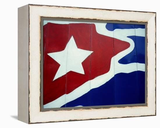 Cuban Flag Painted on Wall, Varadero, Matanzas, Cuba-Martin Lladã³-Framed Premier Image Canvas