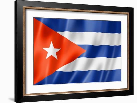 Cuban Flag-daboost-Framed Art Print