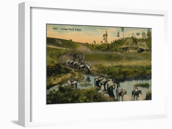 'Cuban Pack Train', c1910-Unknown-Framed Giclee Print
