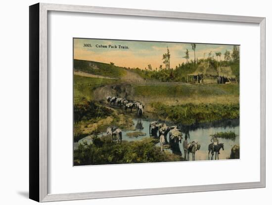 'Cuban Pack Train', c1910-Unknown-Framed Giclee Print