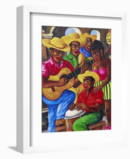 Cuban Paintings, Havana, Cuba, West Indies, Central America-Gavin Hellier-Framed Photographic Print