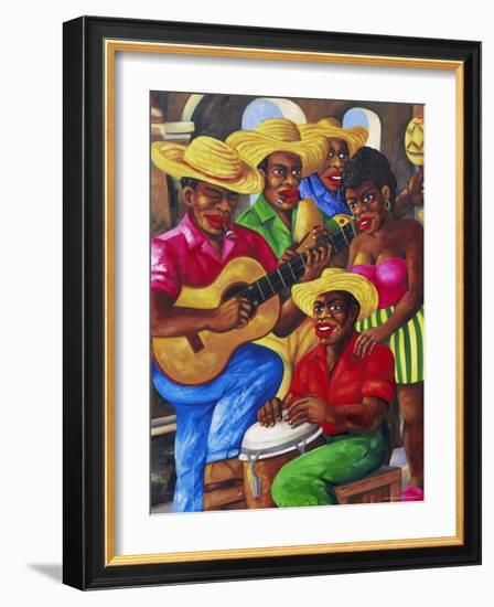 Cuban Paintings, Havana, Cuba, West Indies, Central America-Gavin Hellier-Framed Photographic Print