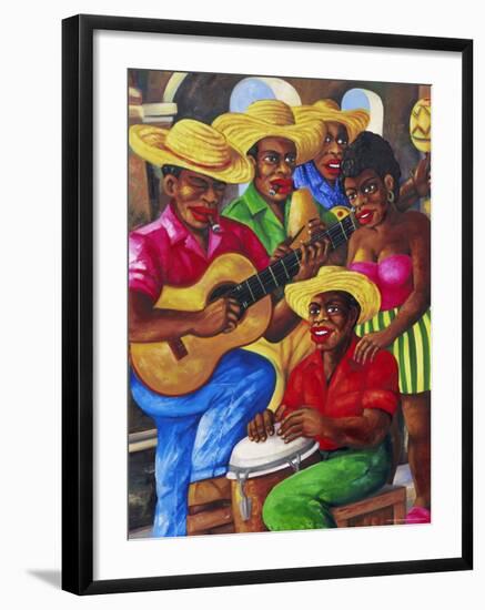 Cuban Paintings, Havana, Cuba, West Indies, Central America-Gavin Hellier-Framed Photographic Print