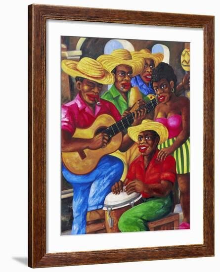 Cuban Paintings, Havana, Cuba, West Indies, Central America-Gavin Hellier-Framed Photographic Print