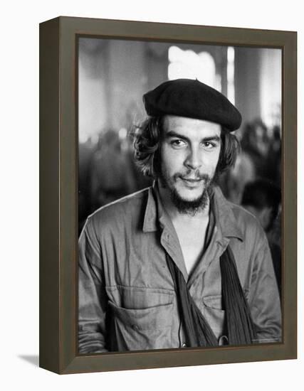 Cuban Rebel Ernesto "Che" Guevara with His Left Arm in a Sling-Joe Scherschel-Framed Premier Image Canvas