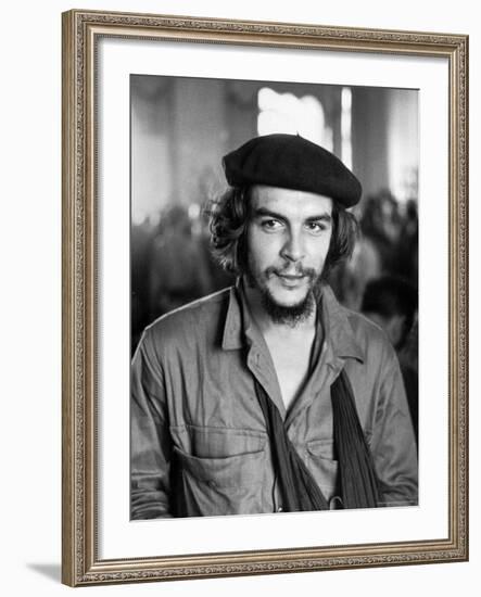 Cuban Rebel Ernesto "Che" Guevara with His Left Arm in a Sling-Joe Scherschel-Framed Premium Photographic Print