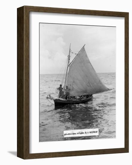 Cuban Refugee Boat Crossing the Straits of Florida, Seeking Freedom in the Us-null-Framed Photographic Print