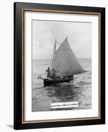 Cuban Refugee Boat Crossing the Straits of Florida, Seeking Freedom in the Us-null-Framed Photographic Print