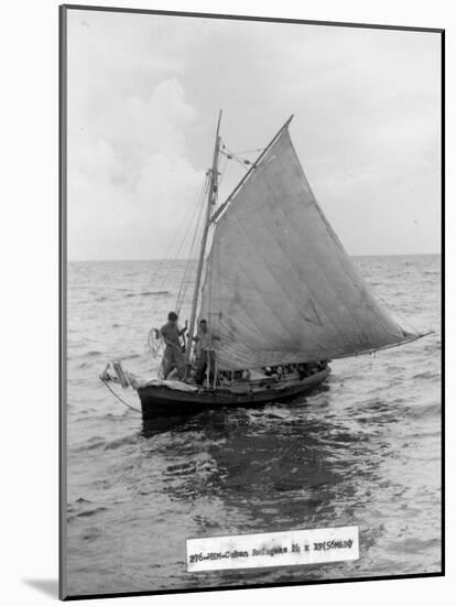 Cuban Refugee Boat Crossing the Straits of Florida, Seeking Freedom in the Us-null-Mounted Photographic Print