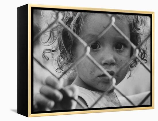 Cuban Refugees Allowed by Castro to Leave on Arrival in Us-John Loengard-Framed Premier Image Canvas