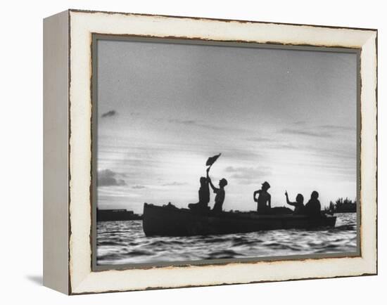 Cuban Refugees Arriving in the Us-null-Framed Premier Image Canvas