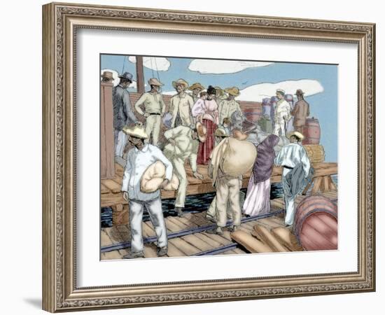 Cuban War of Independence (1895-1898), Rebels Appeal for a Pardon, Colored Engraving, 19th-null-Framed Giclee Print