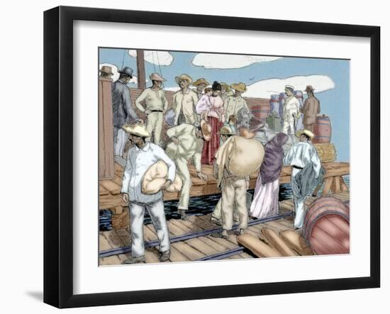 Cuban War of Independence (1895-1898), Rebels Appeal for a Pardon, Colored Engraving, 19th-null-Framed Giclee Print