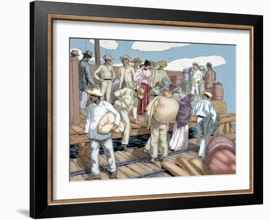 Cuban War of Independence (1895-1898), Rebels Appeal for a Pardon, Colored Engraving, 19th-null-Framed Giclee Print
