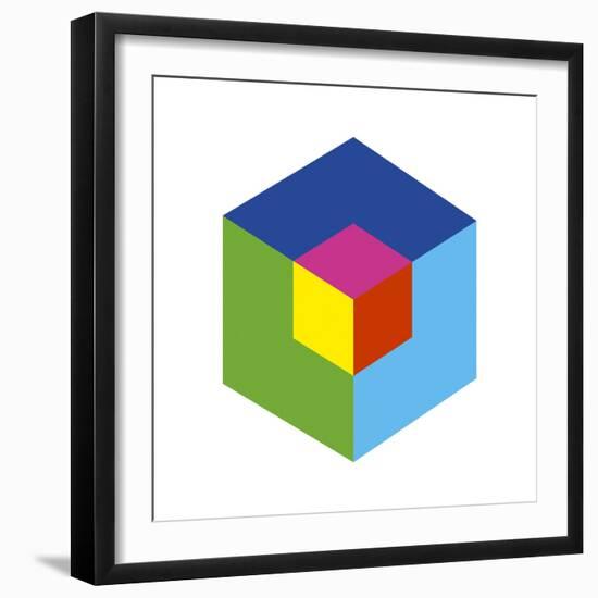 Cube and Ego-Gary Andrew Clarke-Framed Giclee Print