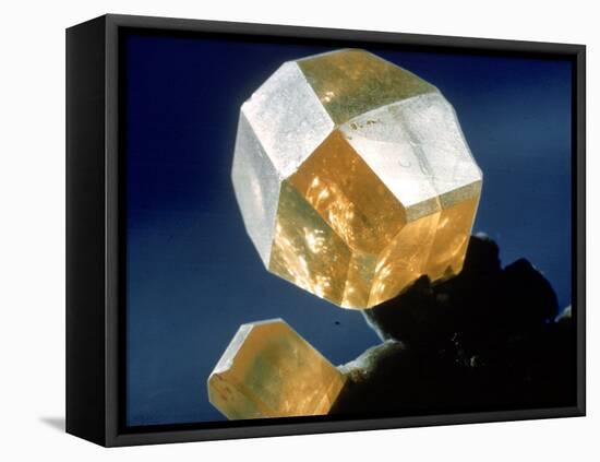 Cube of Raw Yellow Sulphur-null-Framed Premier Image Canvas