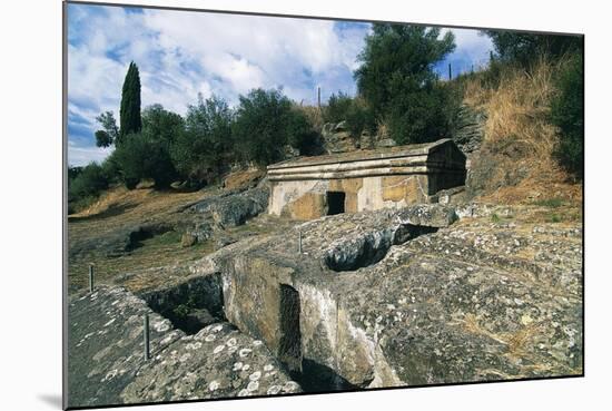 Cube Tomb, Etruscan Necropolis of Peschiera, Tuscania, Lazio, Italy-null-Mounted Giclee Print